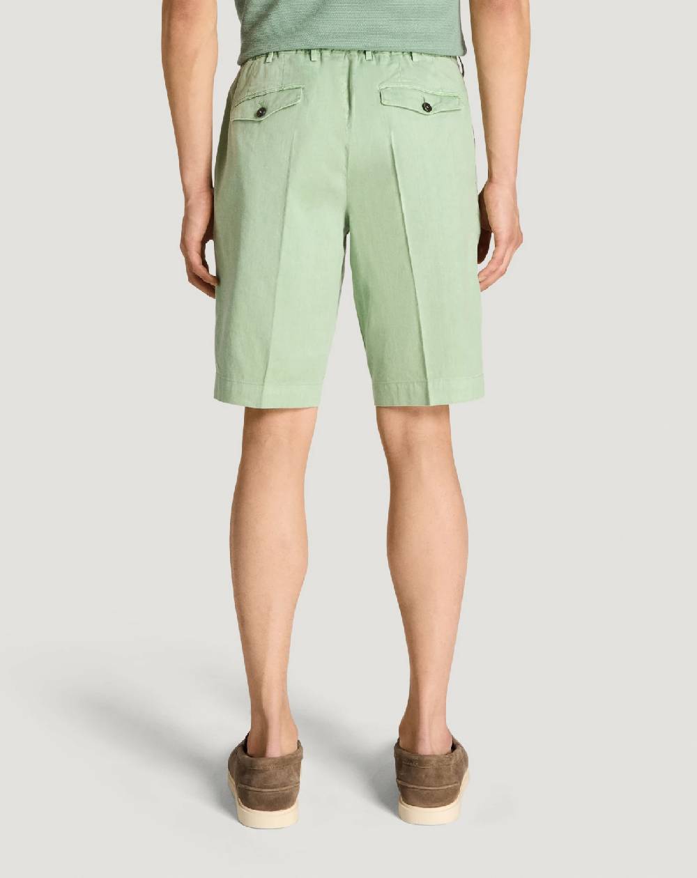 Pt Torino Bermuda in lino stretch délavé Online