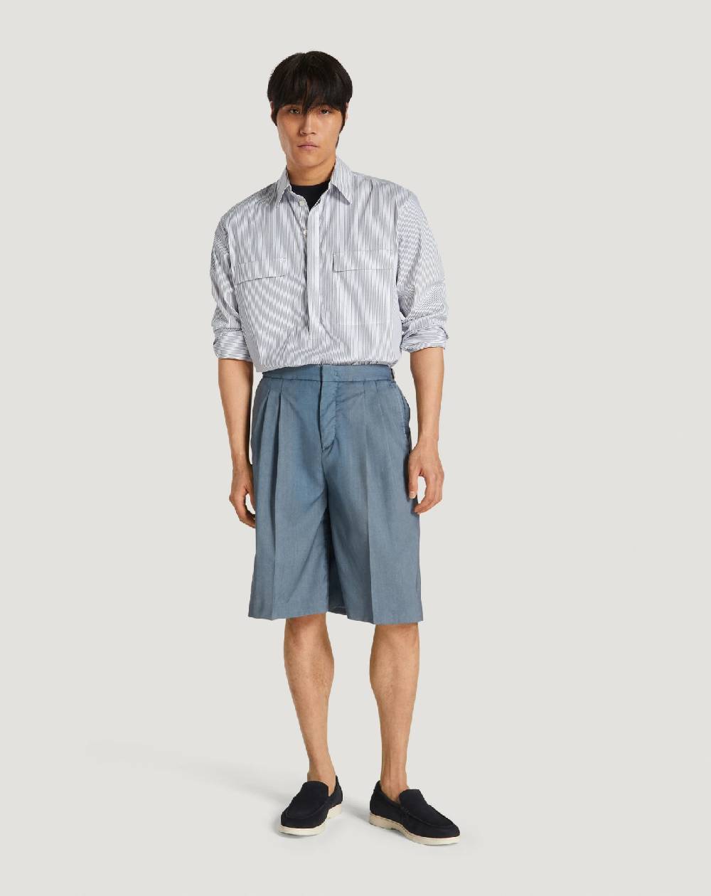 Pt Torino Bermuda in lana comfort In Vendita