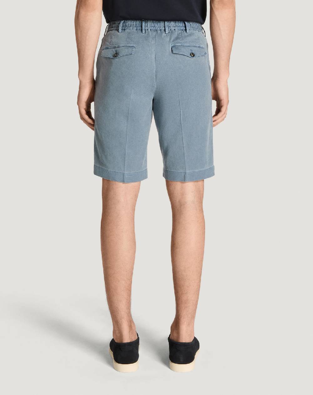 Pt Torino Bermuda in lino stretch délavé Saldi