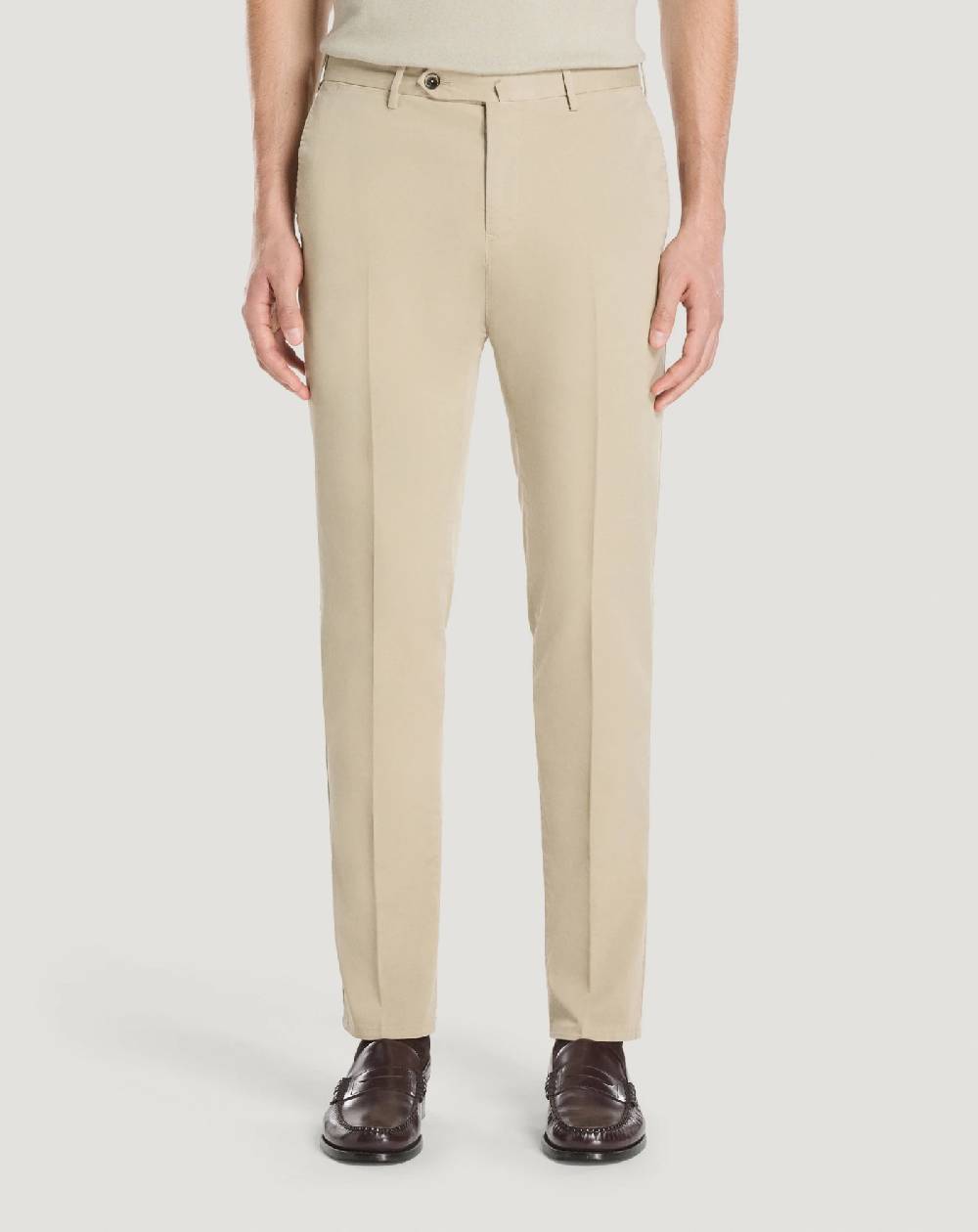 Pt Torino Pantaloni Slim in cotone batavia 50% di sconto per tempo limitato