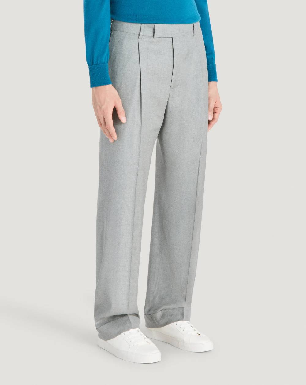 Pt Torino Pantaloni Quindici in twill di lana fluida Italia