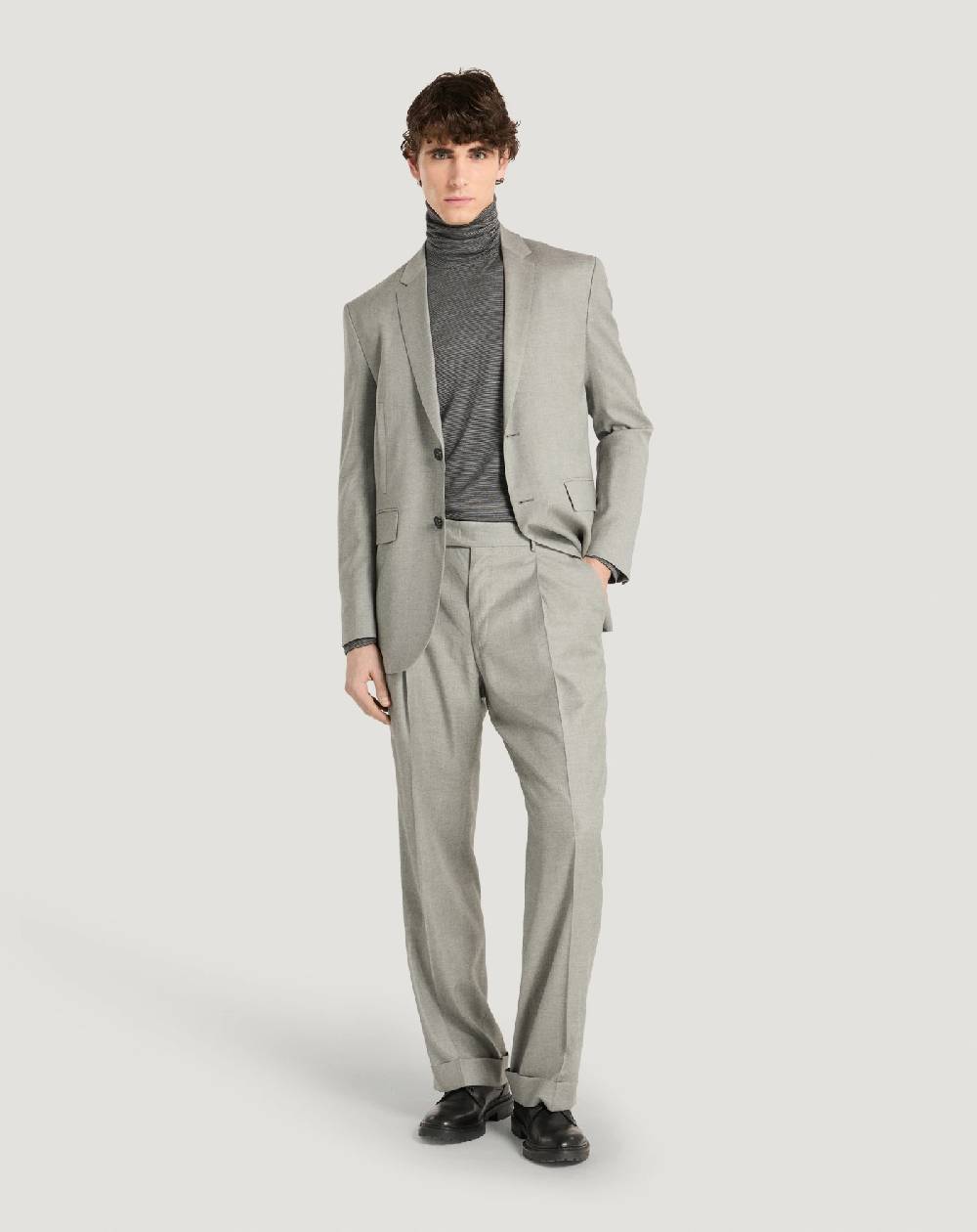 Pt Torino Pantaloni Quindici in twill di lana fluida Italia