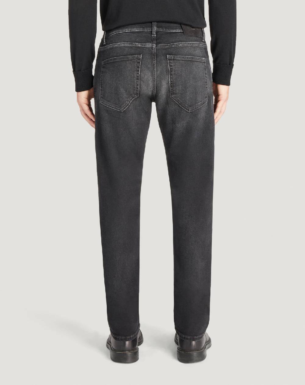 Pt Torino Jeans Breakbeat in black denim double In Vendita