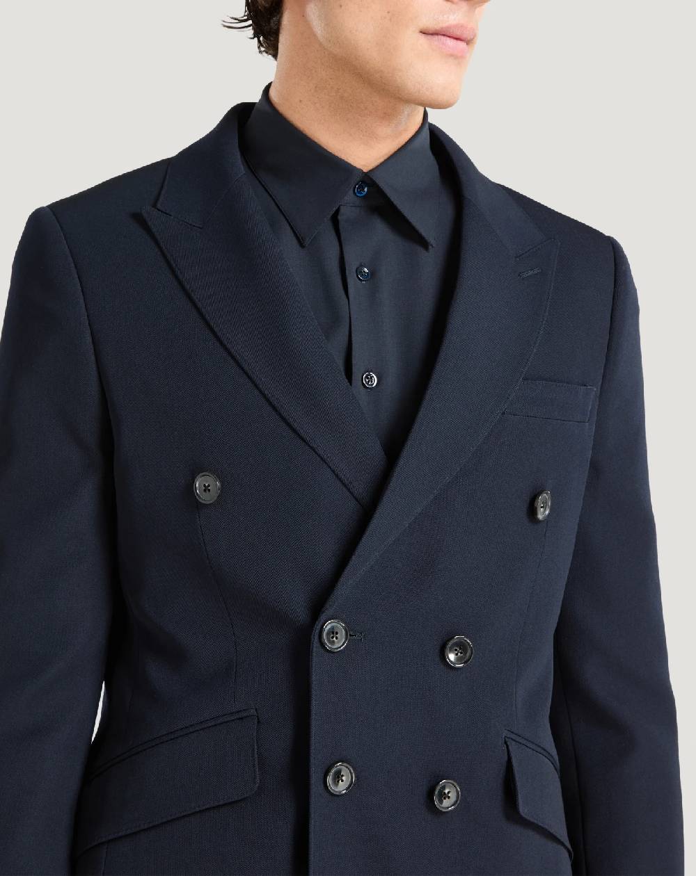 Pt Torino Blazer in lana granité Vendita Calda