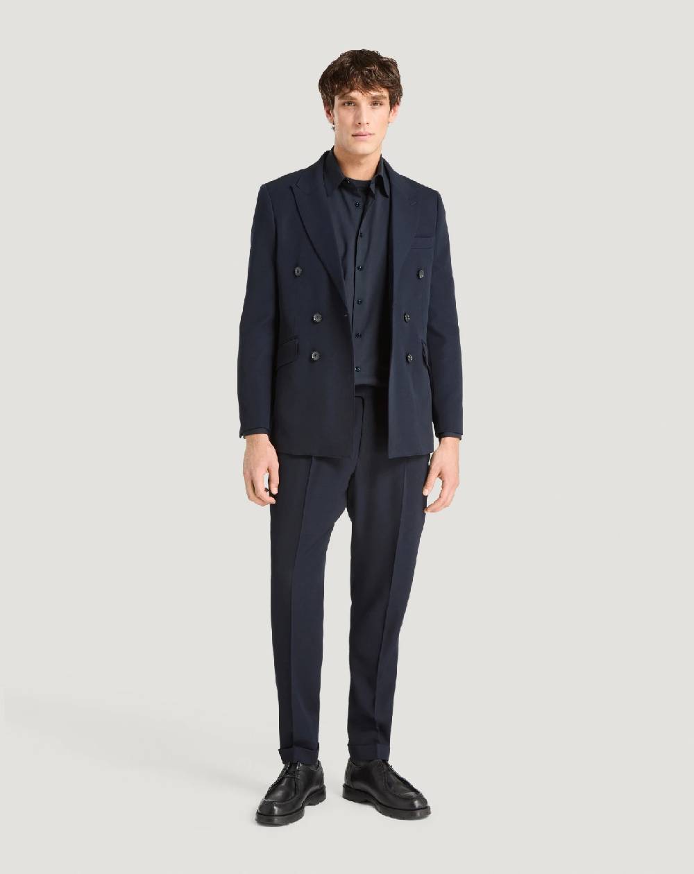 Pt Torino Blazer in lana granité Vendita Calda