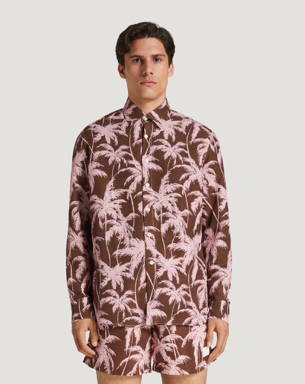 Pt Torino Camicia in twill di lino Moda