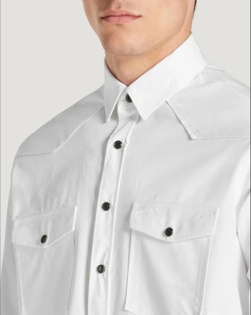 Pt Torino Camicia in gabardina di cotone Italia