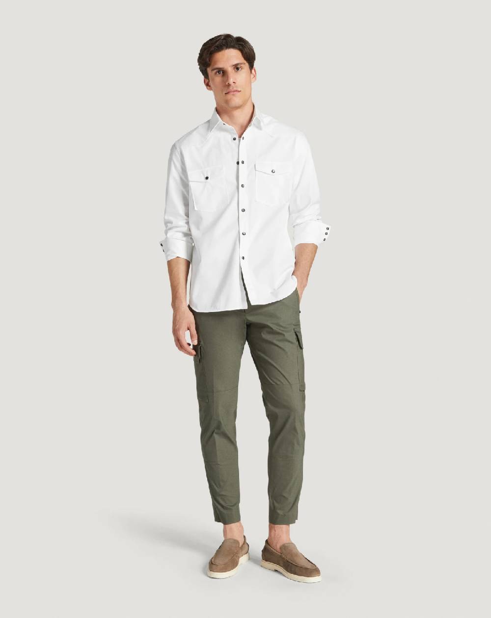 Pt Torino Camicia in gabardina di cotone Italia
