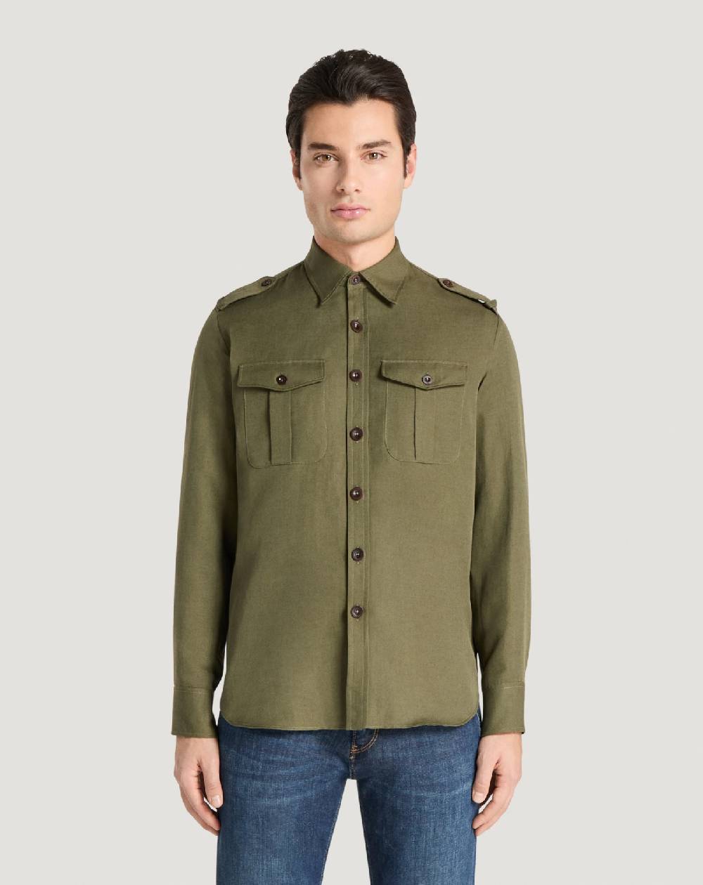 Pt Torino Camicia in twill Fino Al -60%