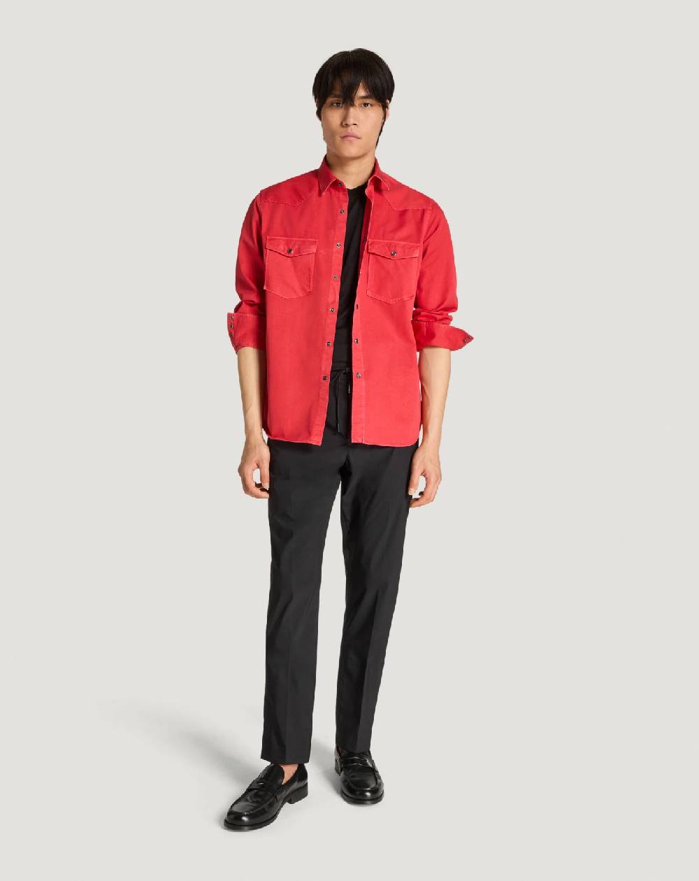 Pt Torino Camicia in gabardina di cotone Shopping Online