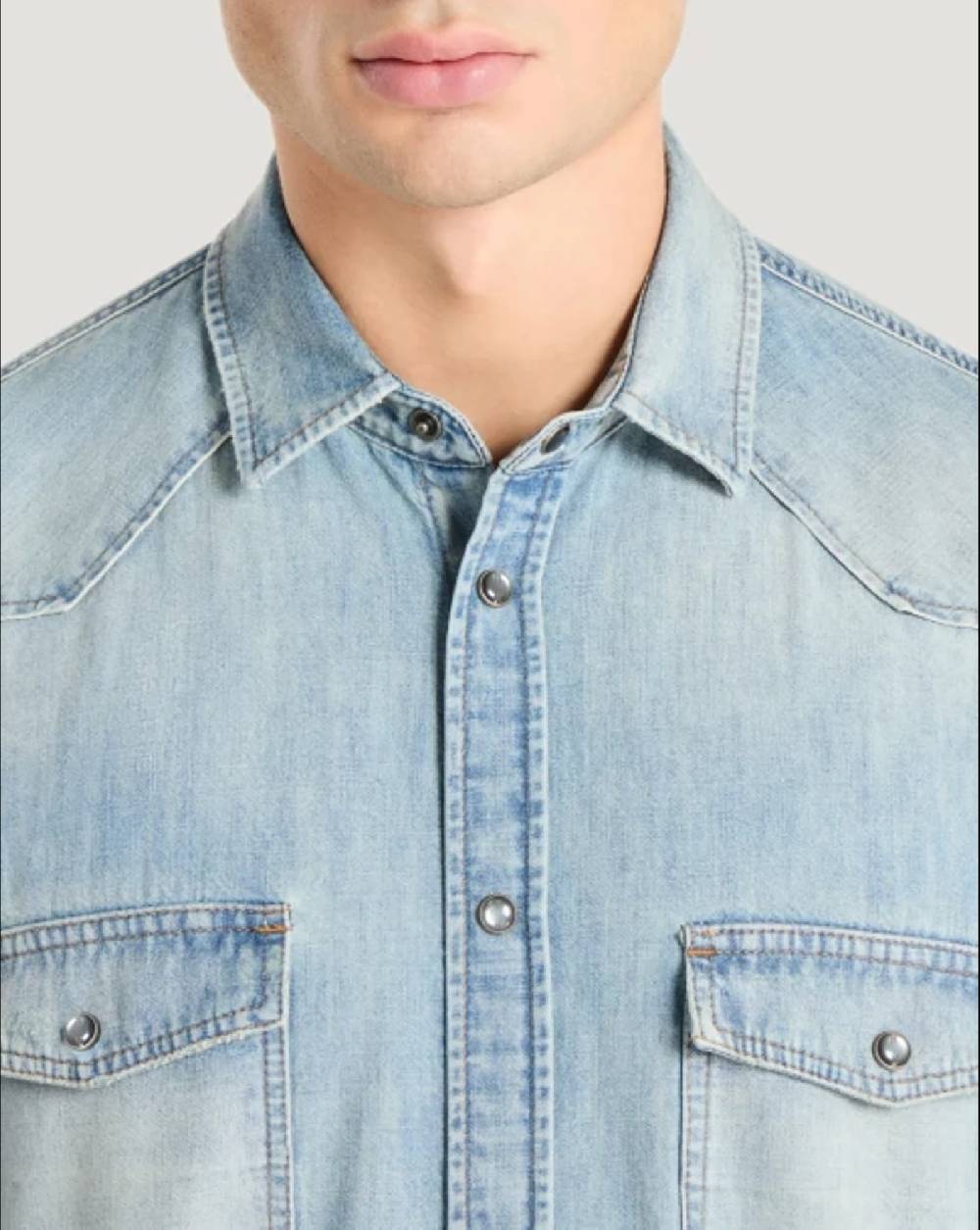 Pt Torino Camicia in denim Presa