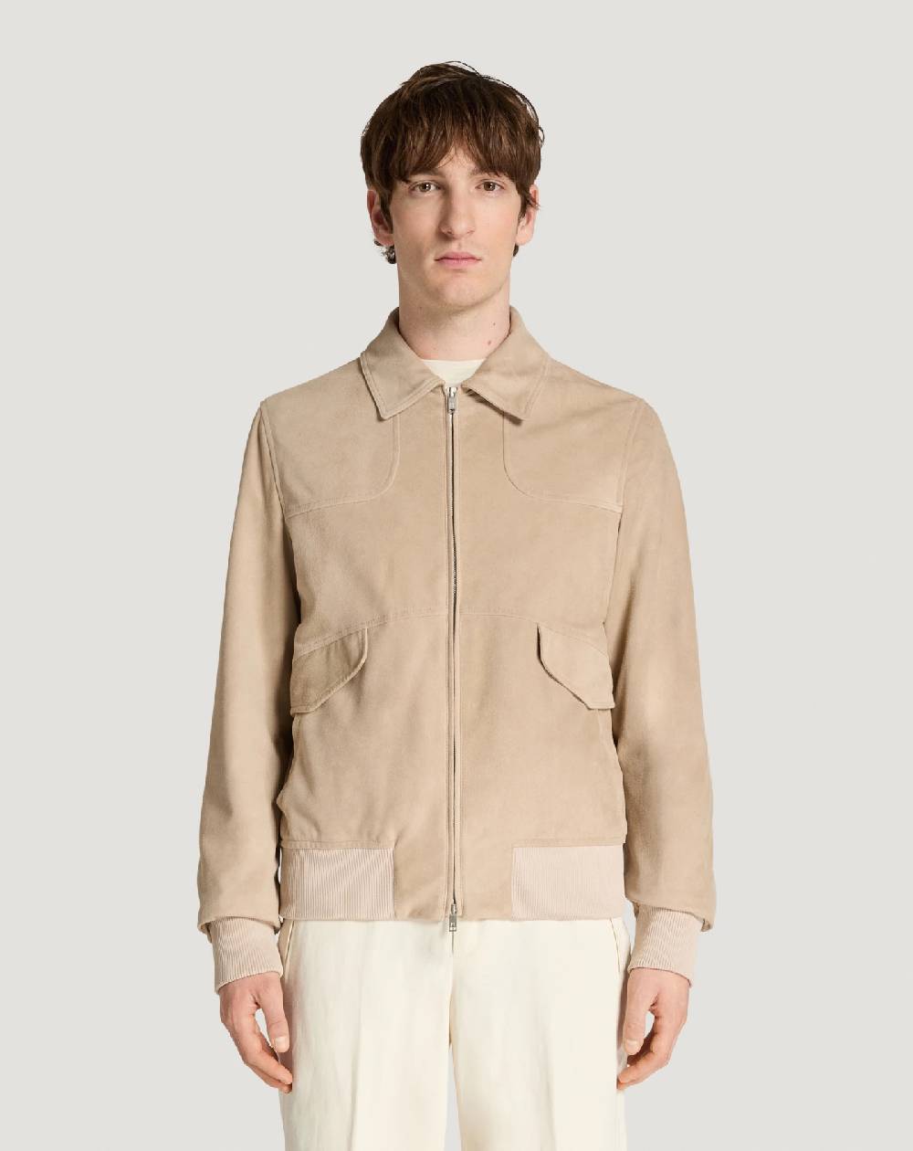 Pt Torino Bomber in suede Online