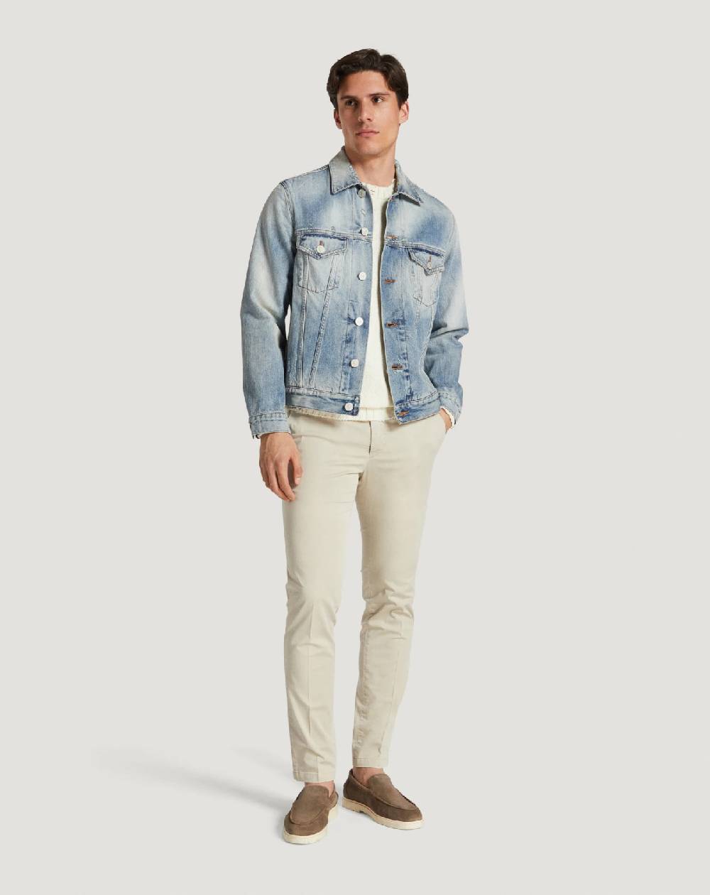 Pt Torino Giacca in denim con ricamo Vendita Calda