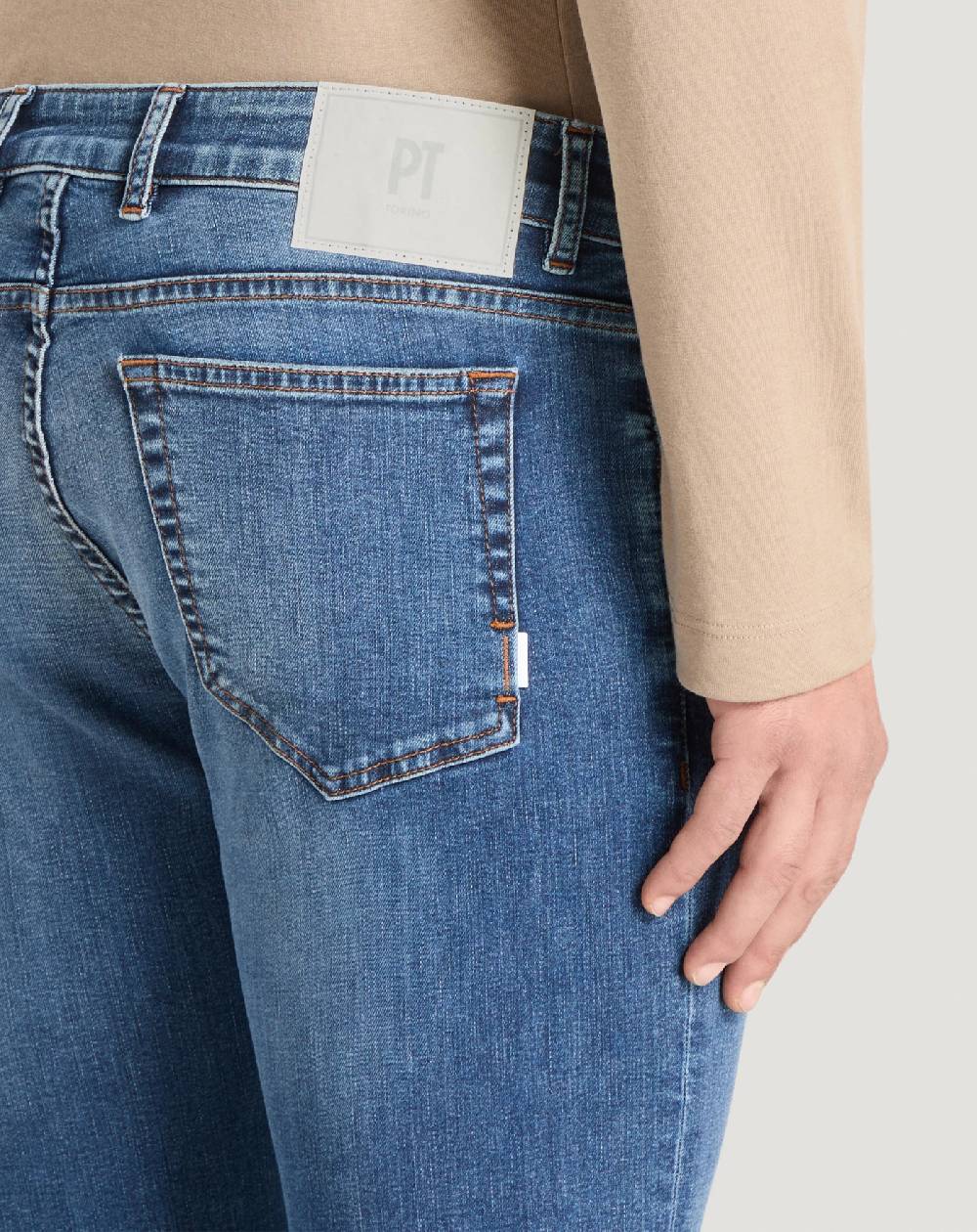 Pt Torino Jeans Soul in denim stretch indigo Vendita