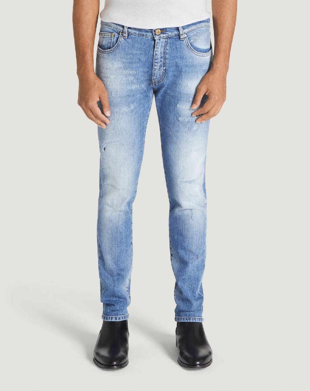 Pt Torino Jeans Rock in denim organico stretch Spedizione Gratuita