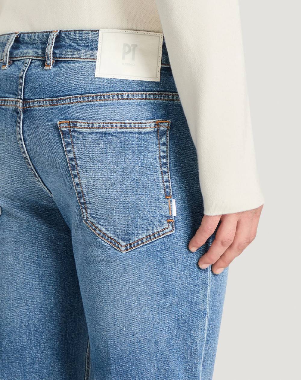 Pt Torino Jeans Reggae in denim recycled stretch Sottocosto