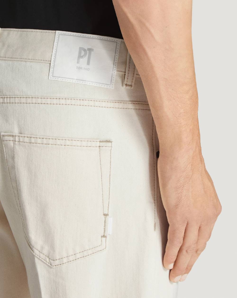 Pt Torino Jeans Dub in denim cimosato Offerta