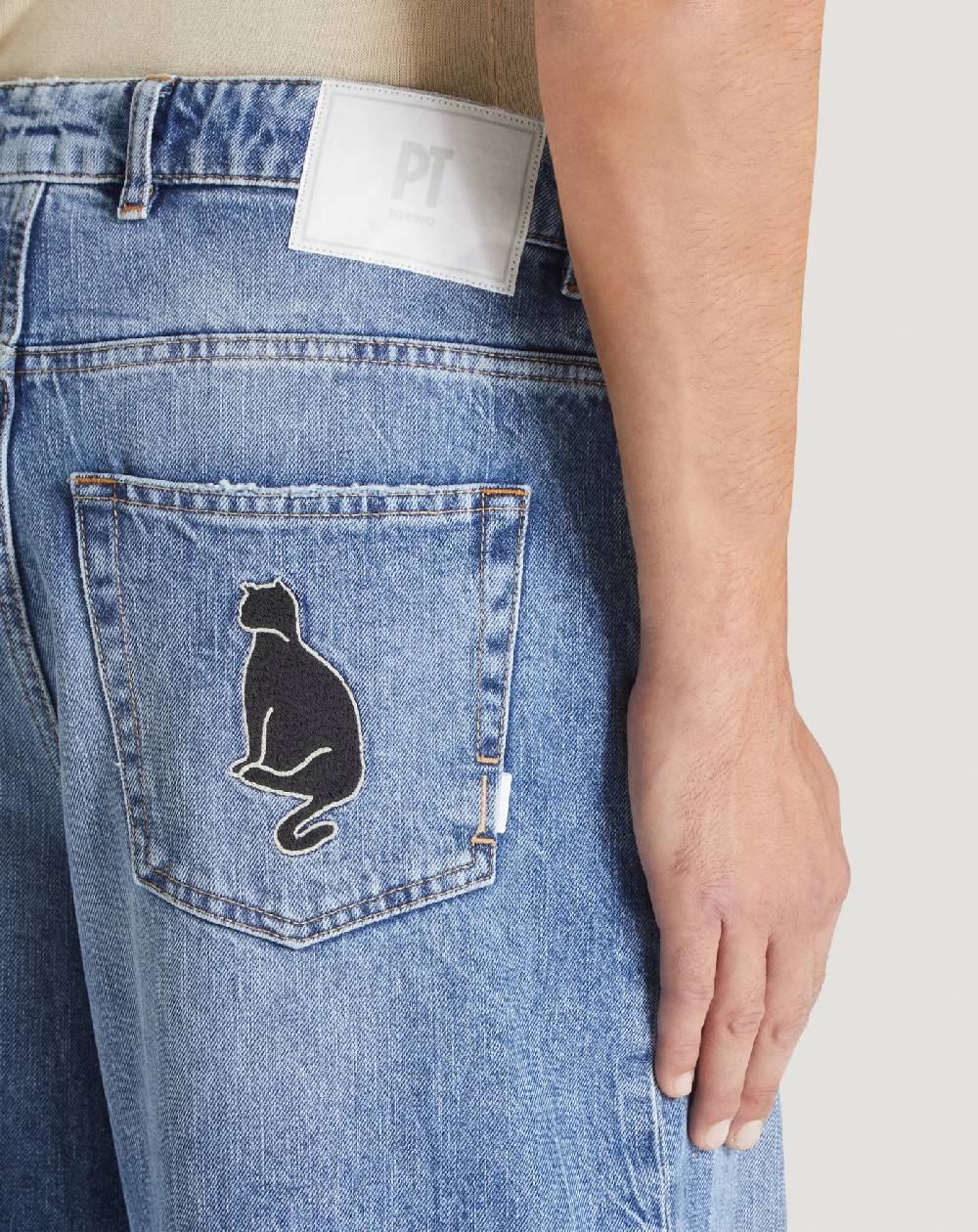 Pt Torino Jeans Skater in denim vintage Online
