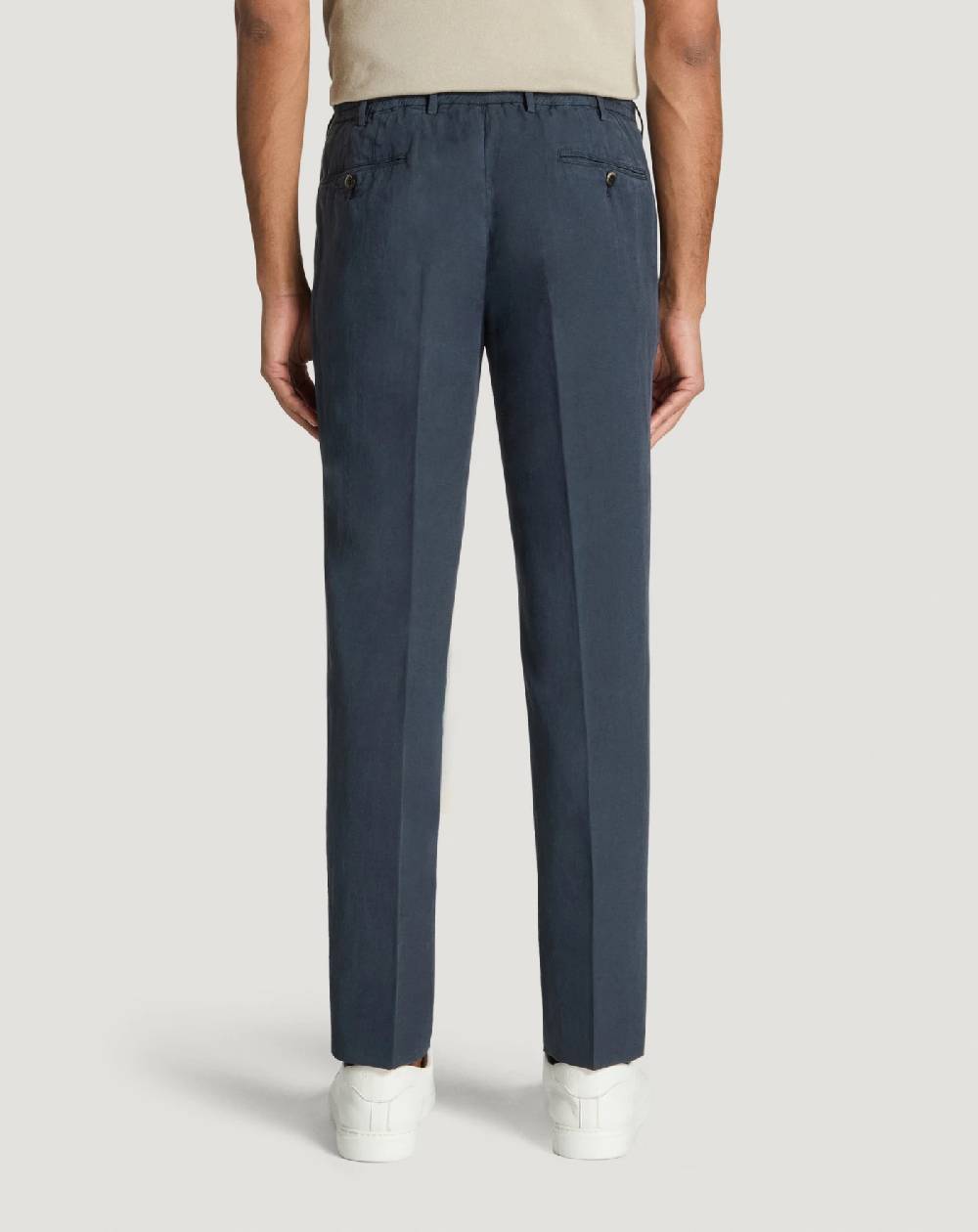 Pt Torino Pantaloni Slim in cotone e lino batavia Moda