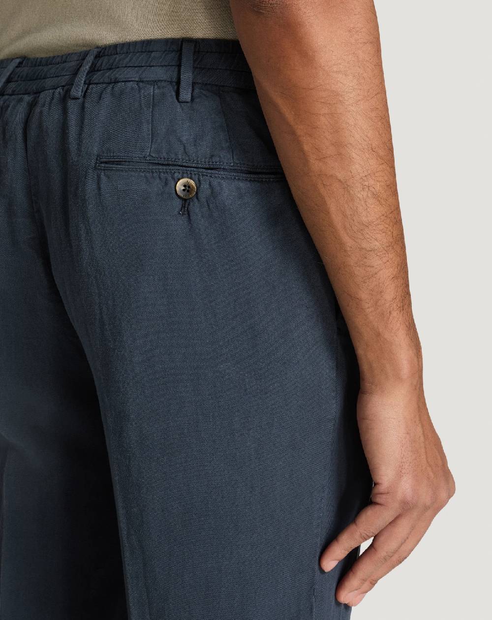 Pt Torino Pantaloni Slim in cotone e lino batavia Moda