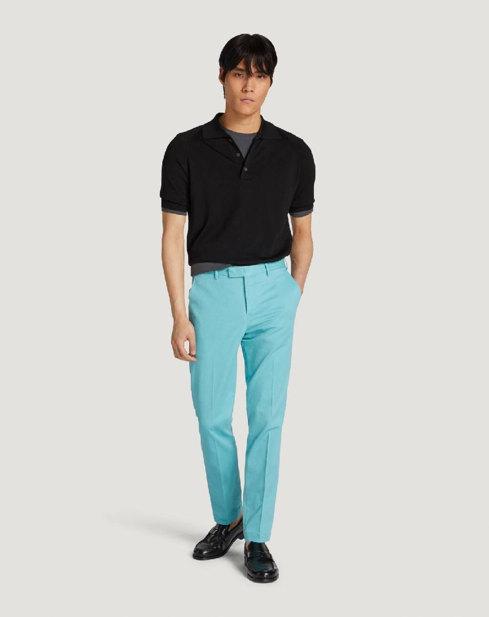Pt Torino Pantaloni Master in cotone stretch délavé Promozione