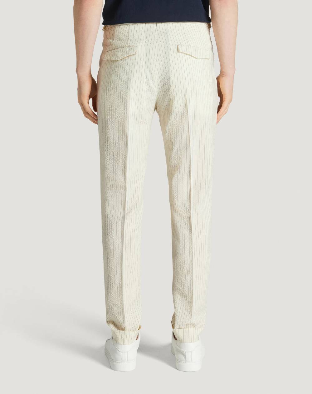 Pt Torino Pantaloni Master in lana seersucker Promozione Limitata