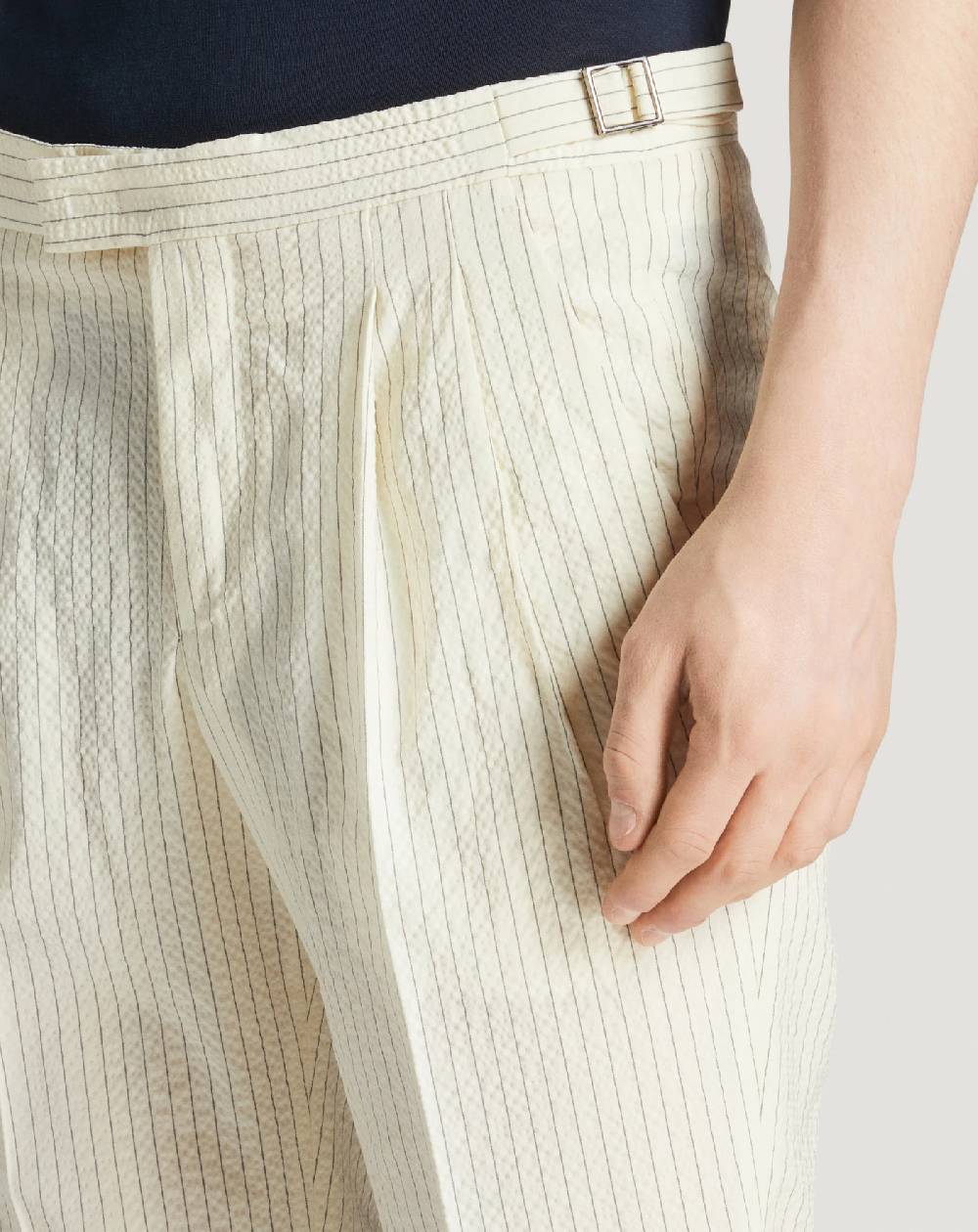 Pt Torino Pantaloni Master in lana seersucker Promozione Limitata