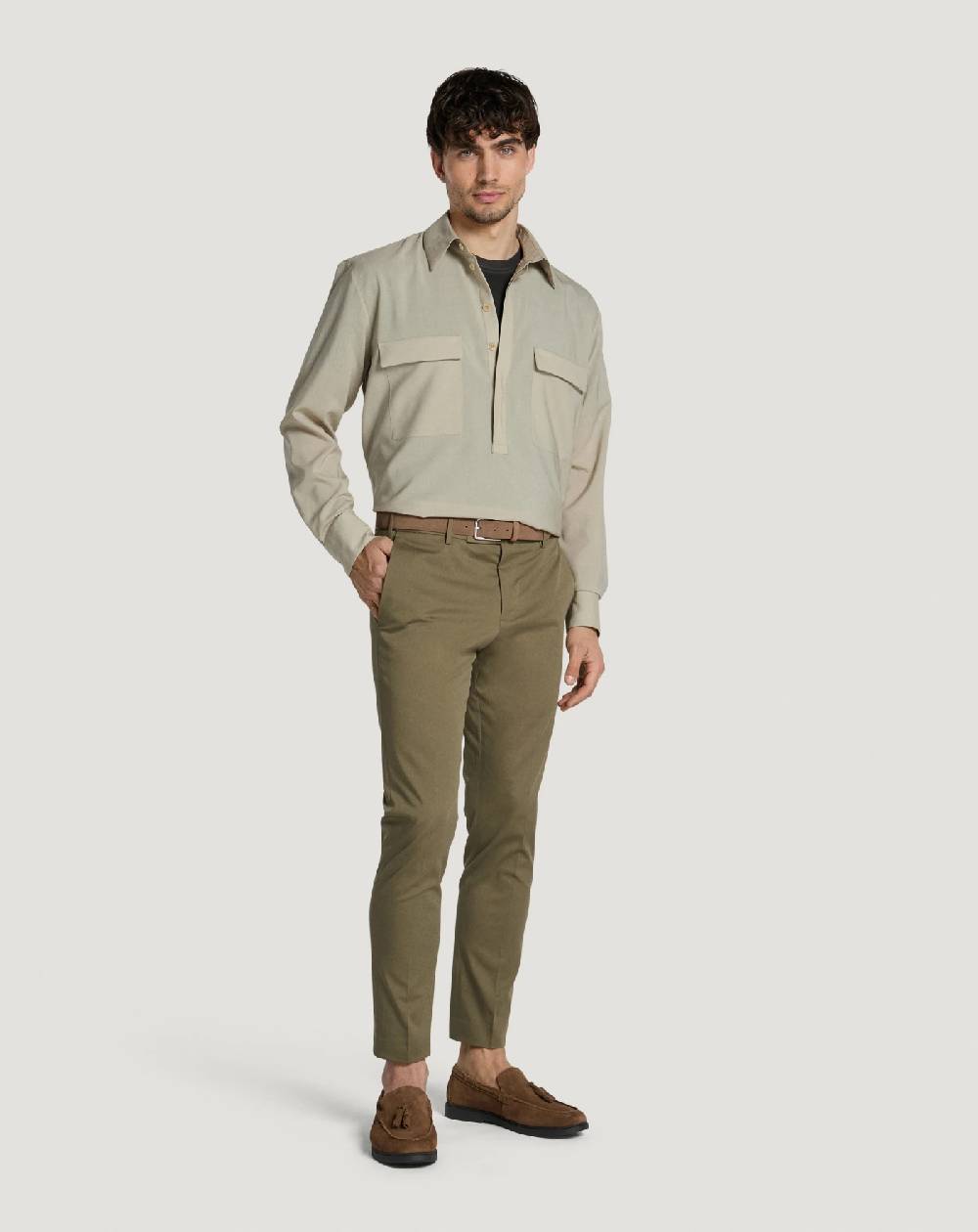 Pt Torino Pantaloni Dieci in twill Prezzo Ridotto