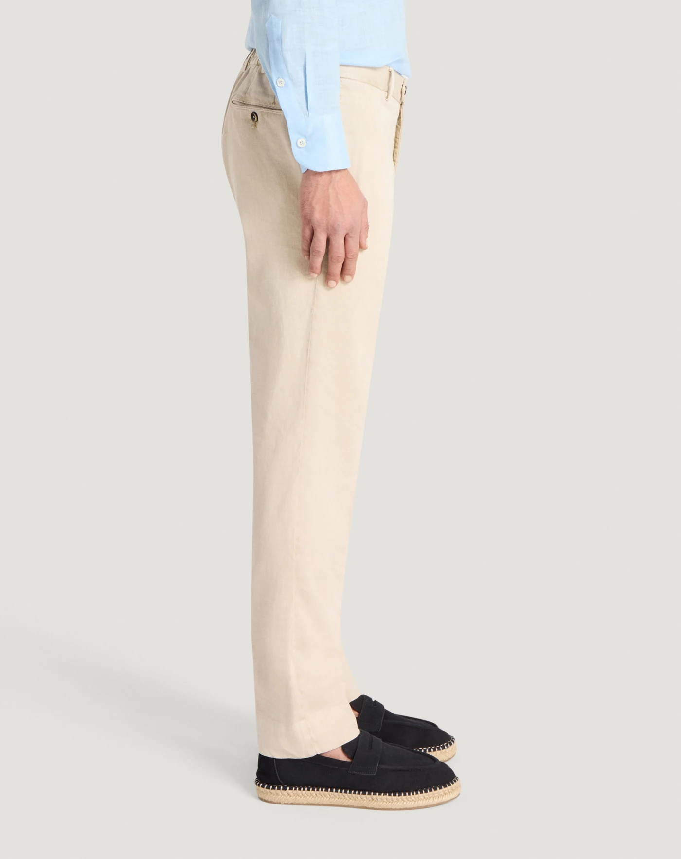 Pt Torino Pantaloni Slim in lino stretch délavé Presa