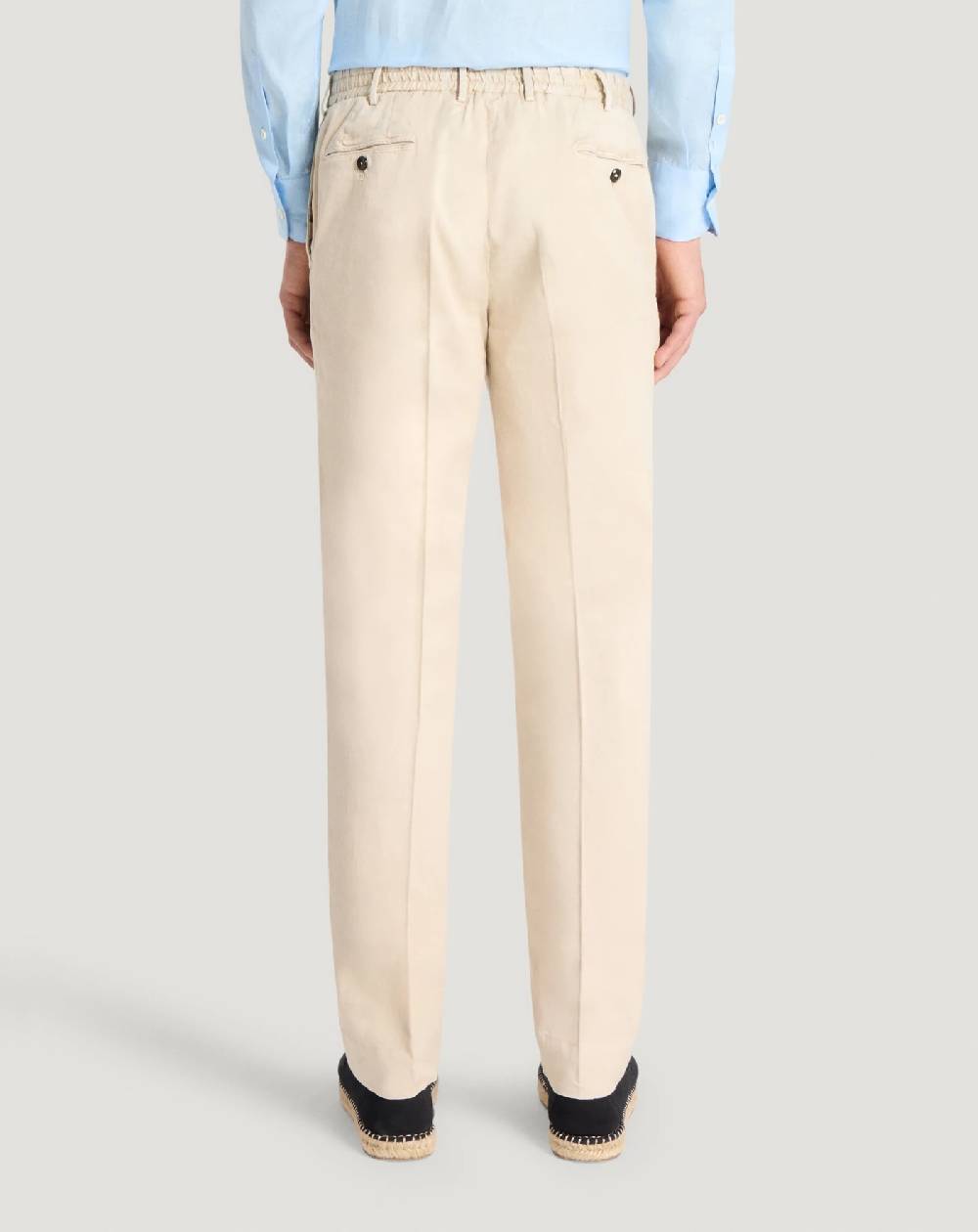 Pt Torino Pantaloni Slim in lino stretch délavé Presa