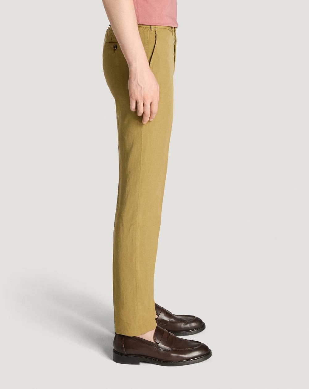 Pt Torino Pantaloni Slim in cotone e lino batavia Online