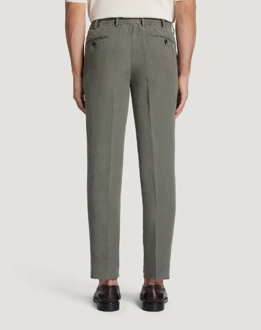 Pt Torino Pantaloni Slim in cotone e lino batavia Saldi
