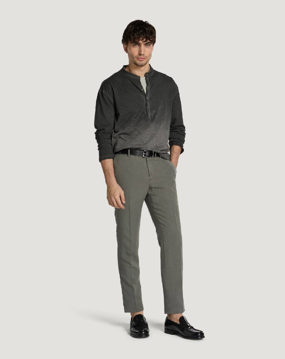 Pt Torino Pantaloni Slim in cotone e lino batavia Saldi