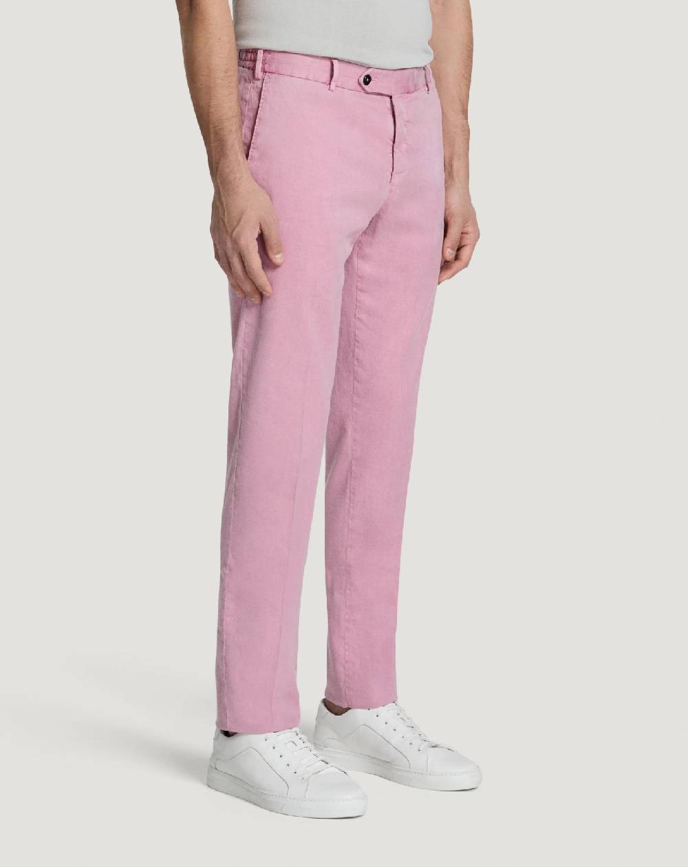 Pt Torino Pantaloni Slim in lino stretch délavé Vendite Flash