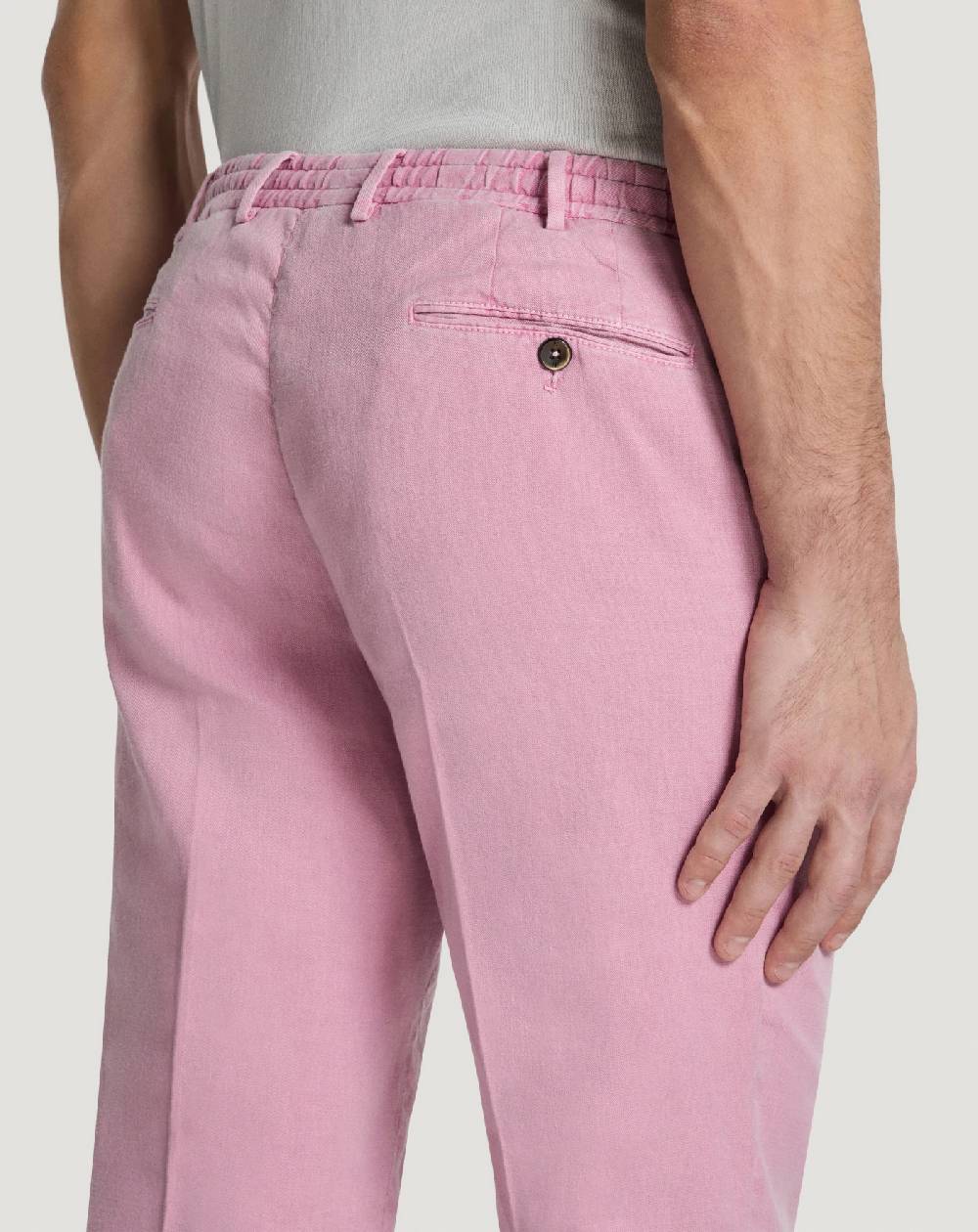 Pt Torino Pantaloni Slim in lino stretch délavé Vendite Flash