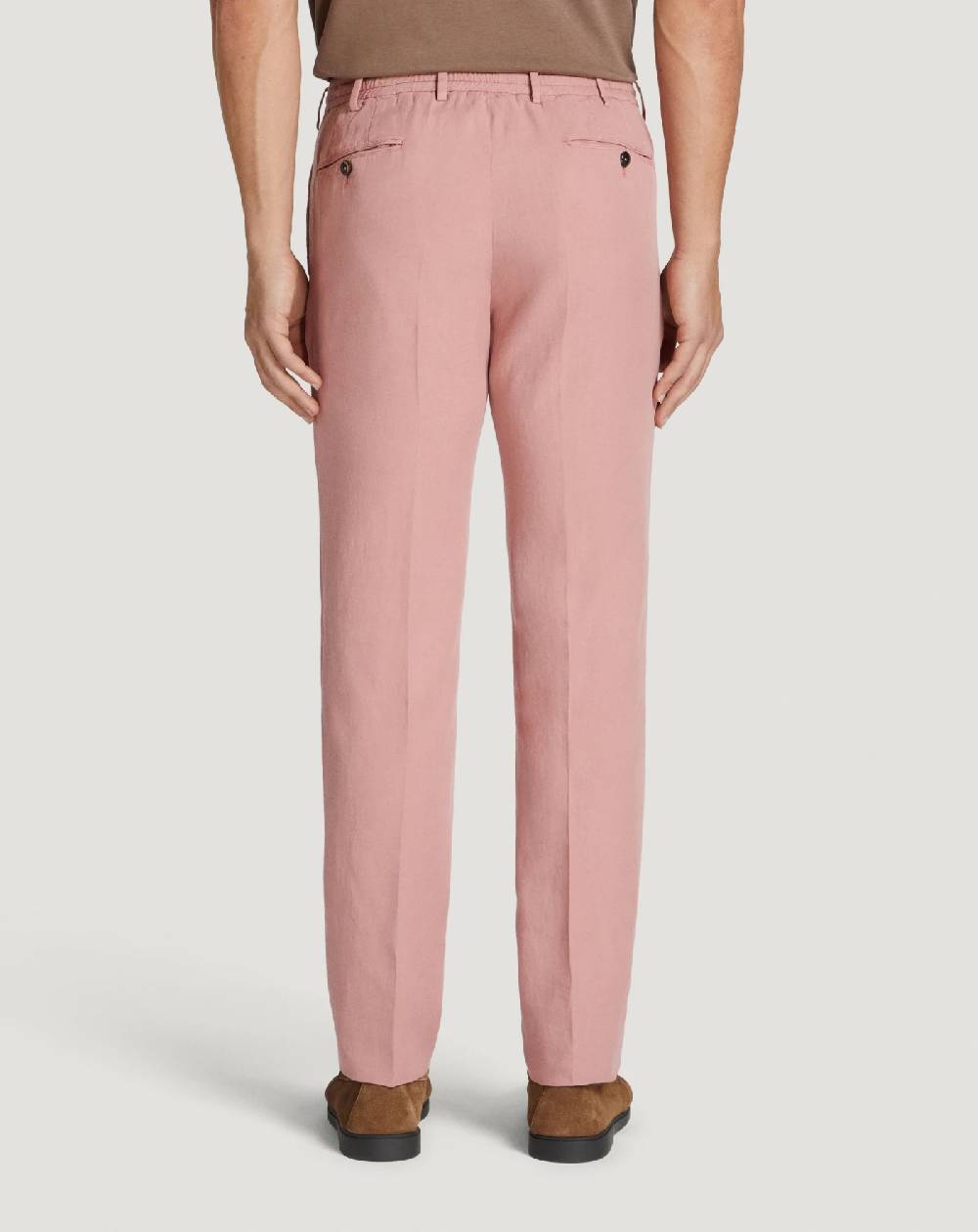 Pt Torino Pantaloni Slim in cotone e lino batavia Italia