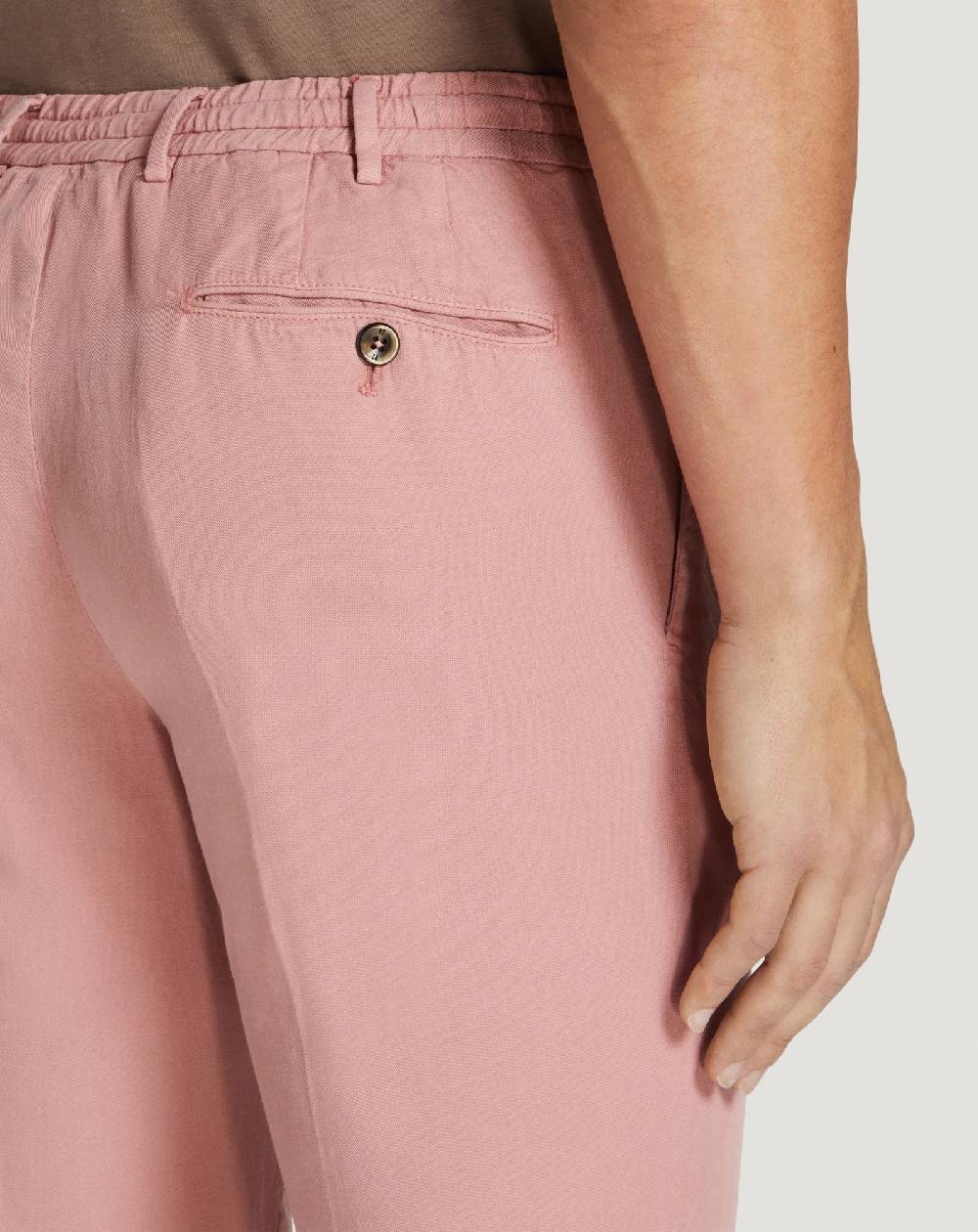 Pt Torino Pantaloni Slim in cotone e lino batavia Italia