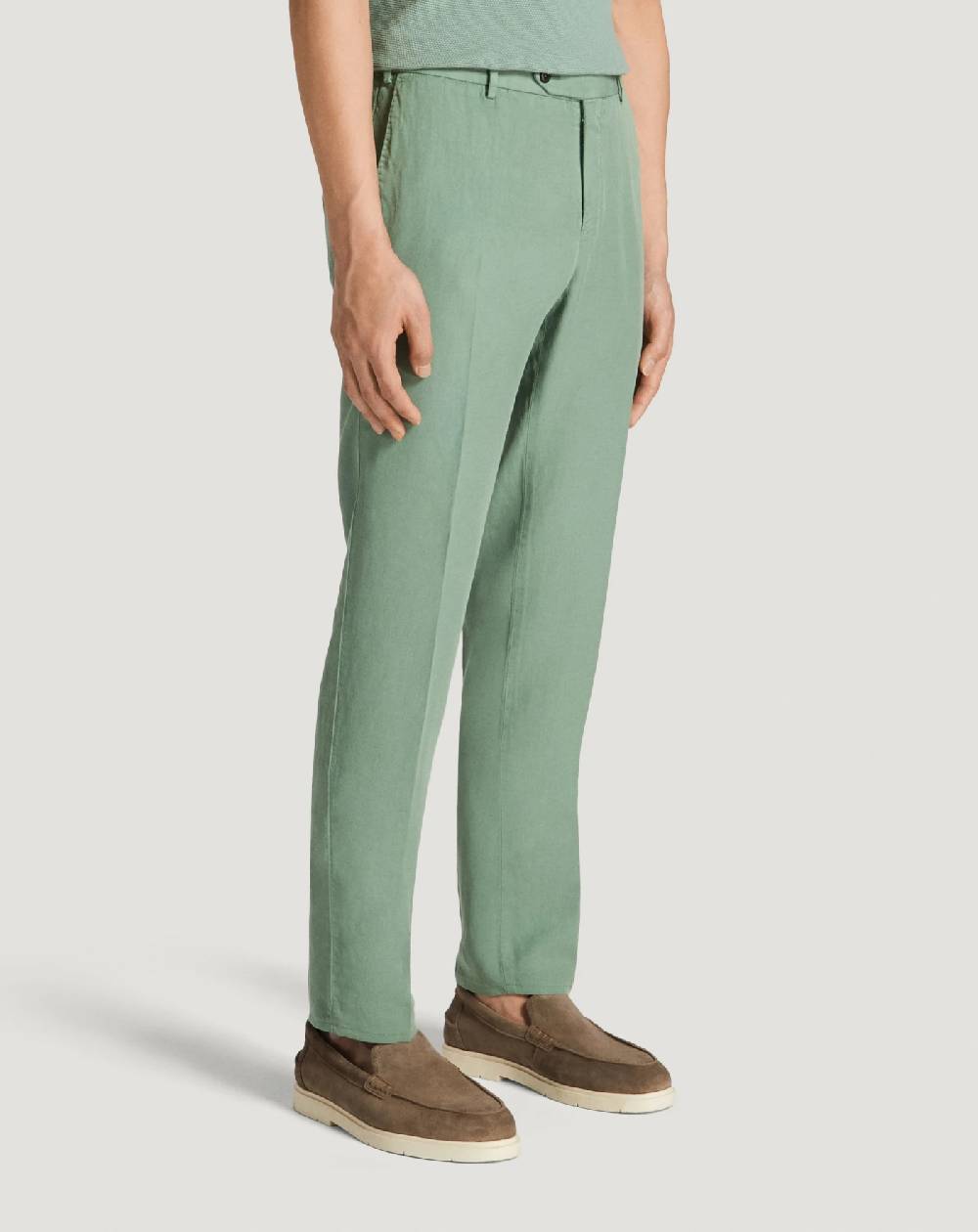 Pt Torino Pantaloni Slim in cotone e lino batavia 2025