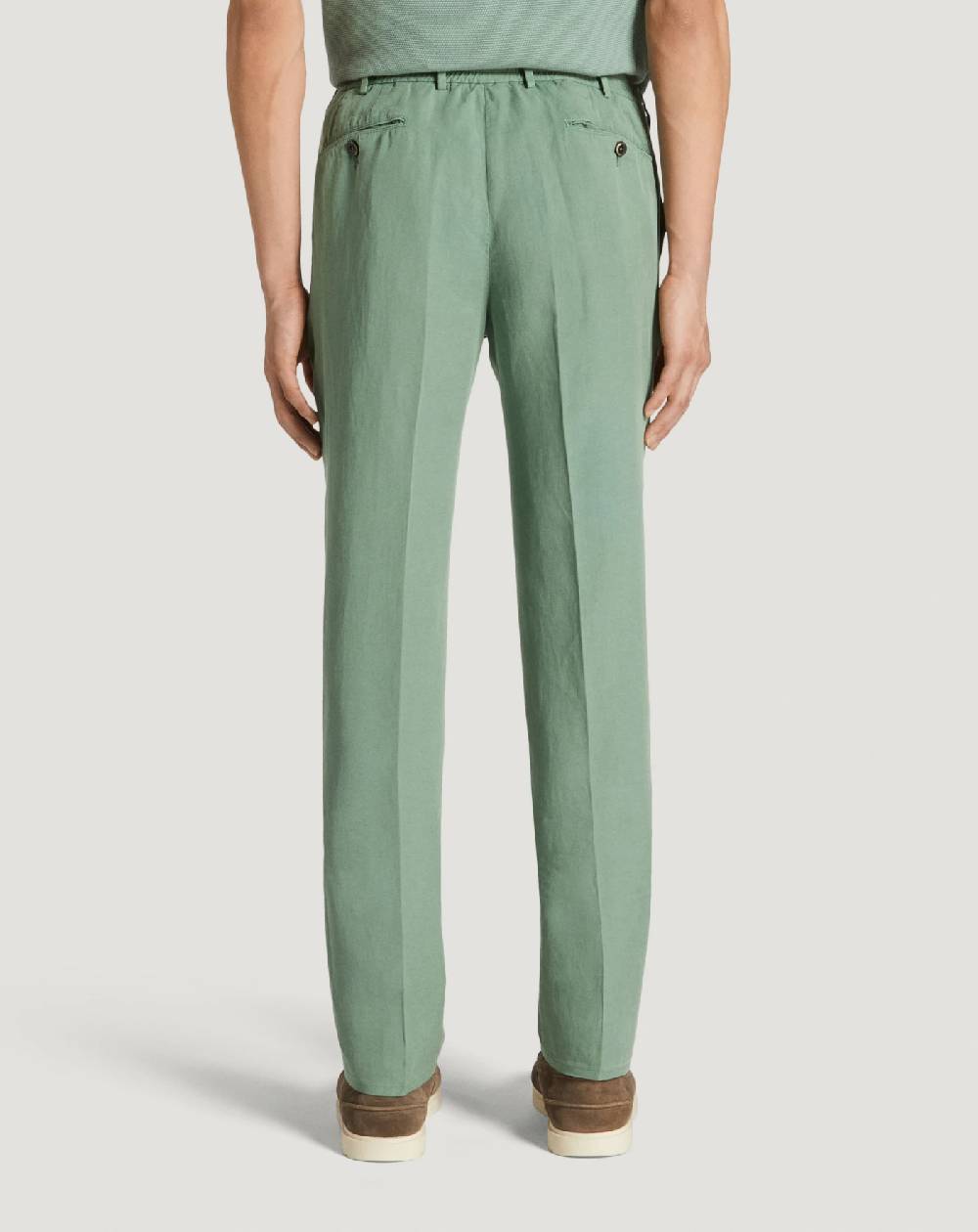 Pt Torino Pantaloni Slim in cotone e lino batavia 2025
