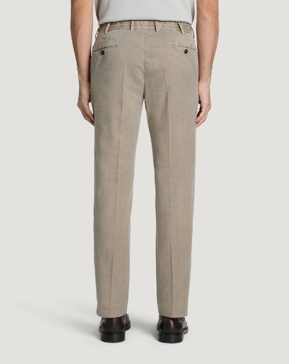Pt Torino Pantaloni Slim in lino stretch délavé Spedizione Gratuita