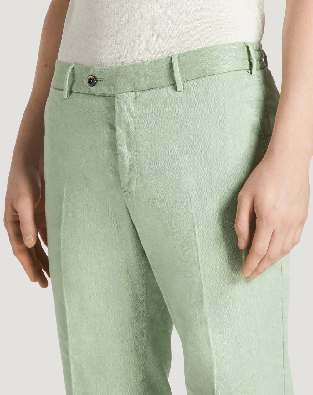 Pt Torino Pantaloni Slim in lino stretch délavé Acquista Ora