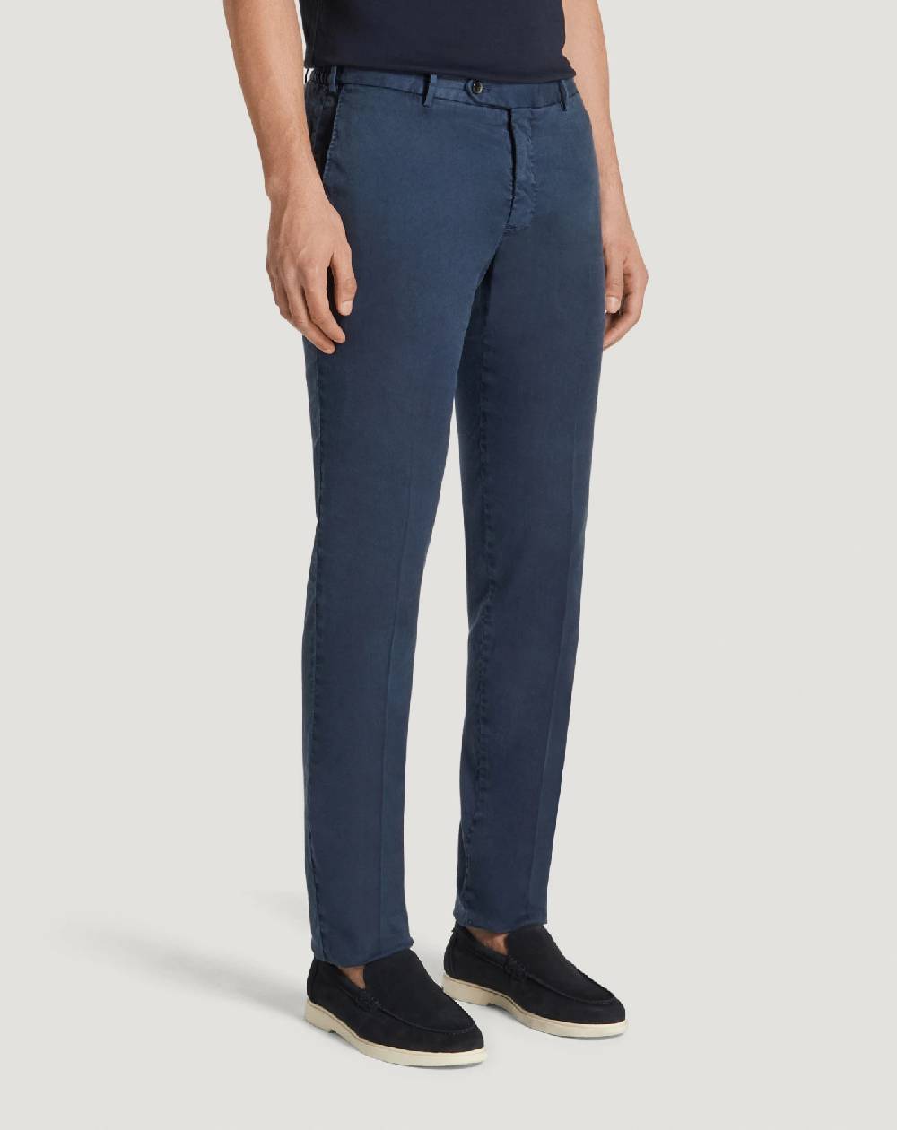 Pt Torino Pantaloni Slim in lino stretch délavé Fino Al -60%