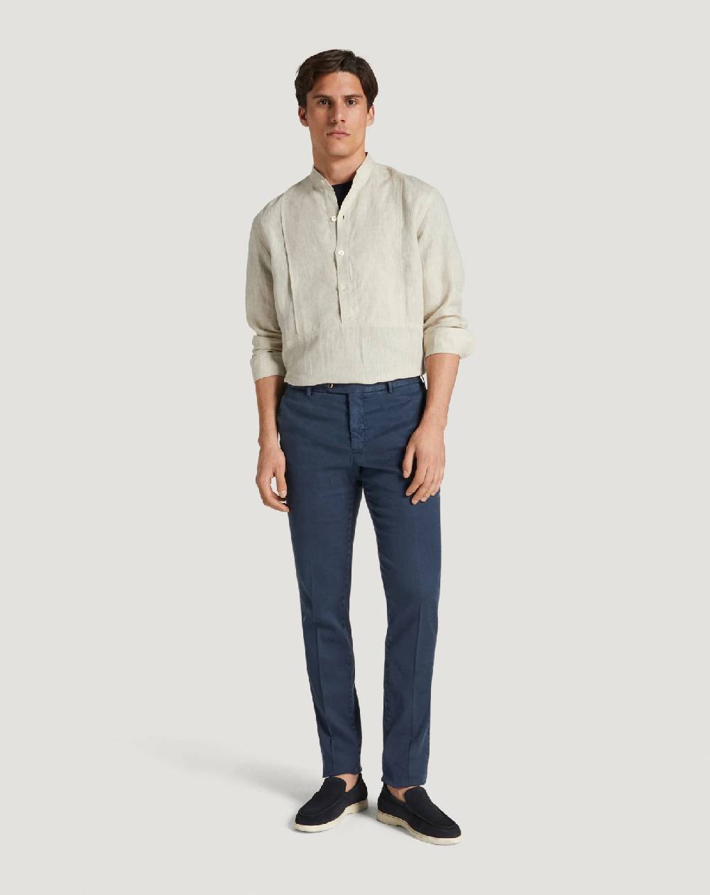 Pt Torino Pantaloni Slim in lino stretch délavé Fino Al -60%
