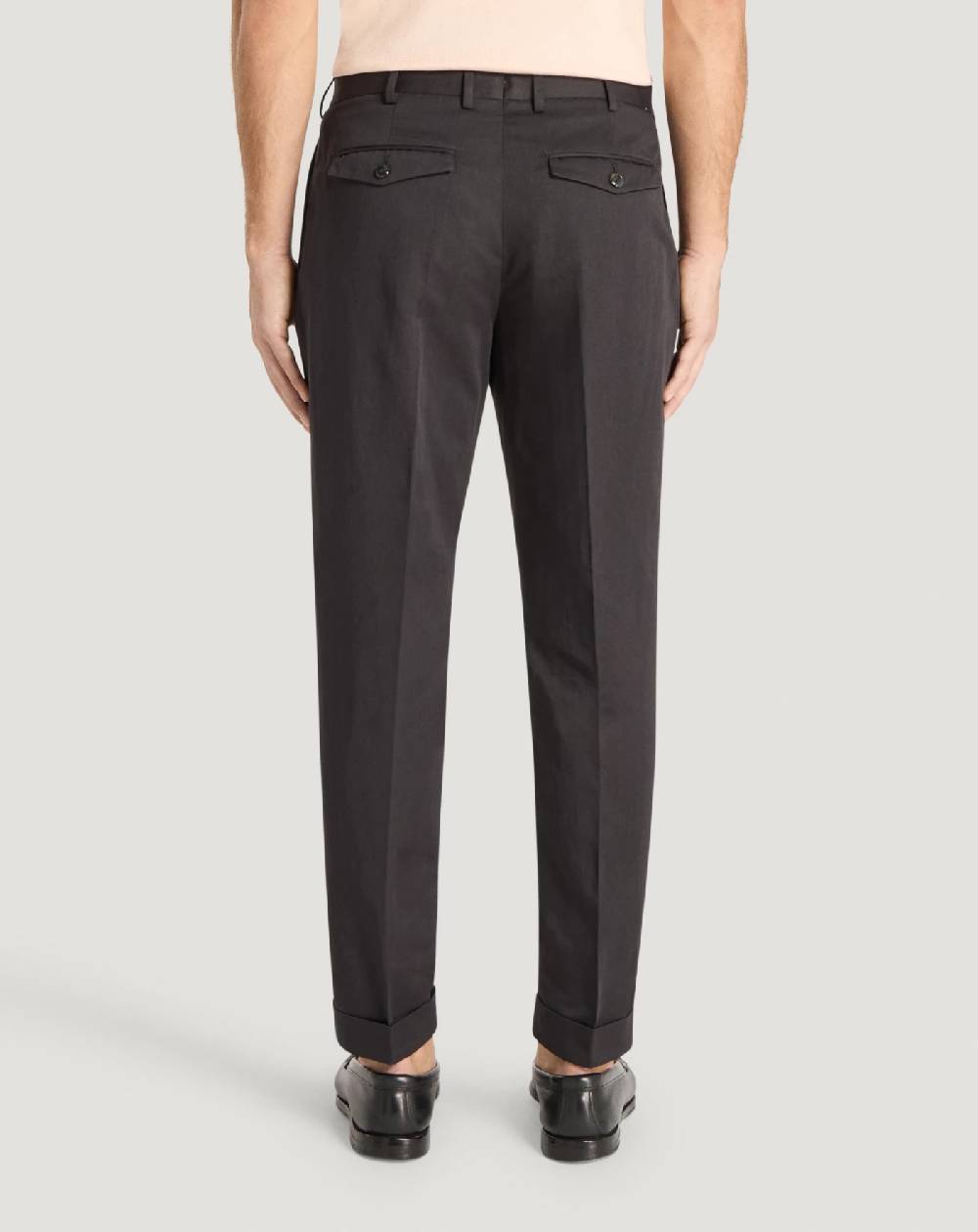Pt Torino Pantaloni Rebel in gabardina di cotone e lino Sconto