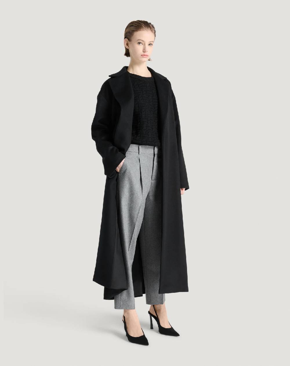 Pt Torino Cappotto in drap di lana e cachemire Prezzo Ridotto