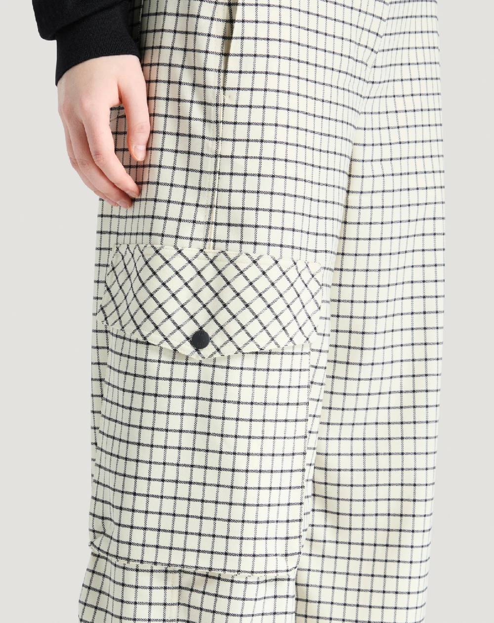 Pt Torino Pantaloni Giselle in lana stretch check Outlet