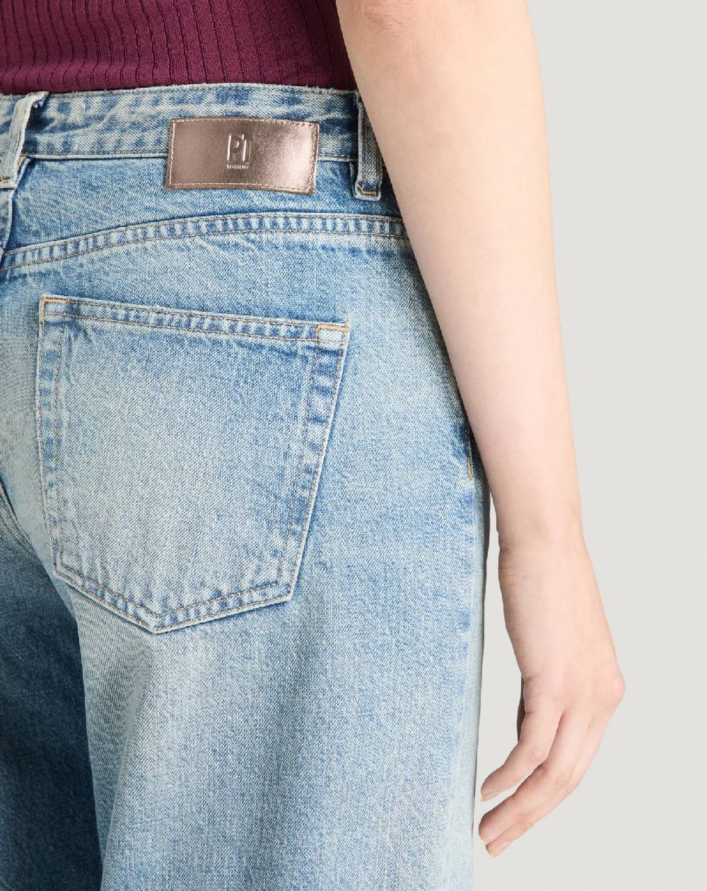 Pt Torino Jeans Tina in denim indigo di cotone Spedizione Gratuita
