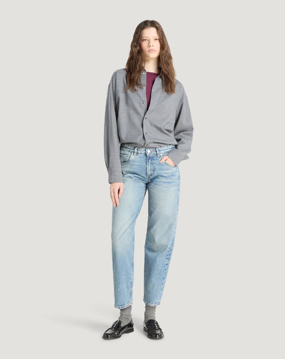 Pt Torino Jeans Tina in denim indigo di cotone Spedizione Gratuita