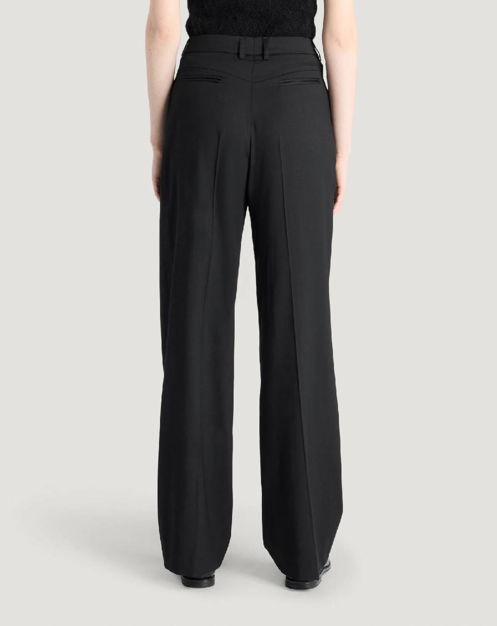 Pt Torino Pantaloni Vivian in twill di lana fluida Qualità Garantita