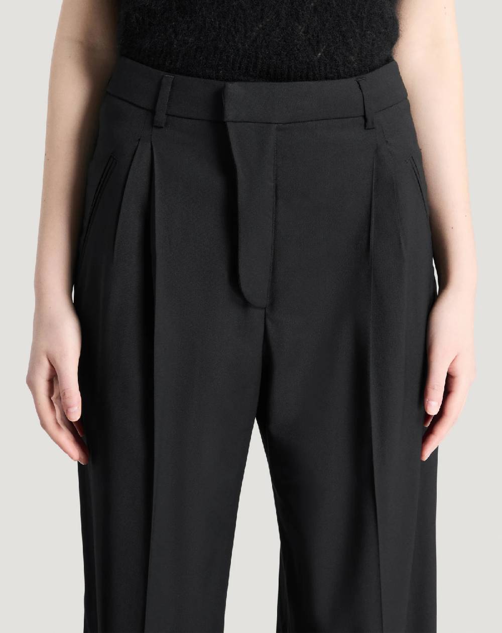 Pt Torino Pantaloni Vivian in twill di lana fluida Qualità Garantita